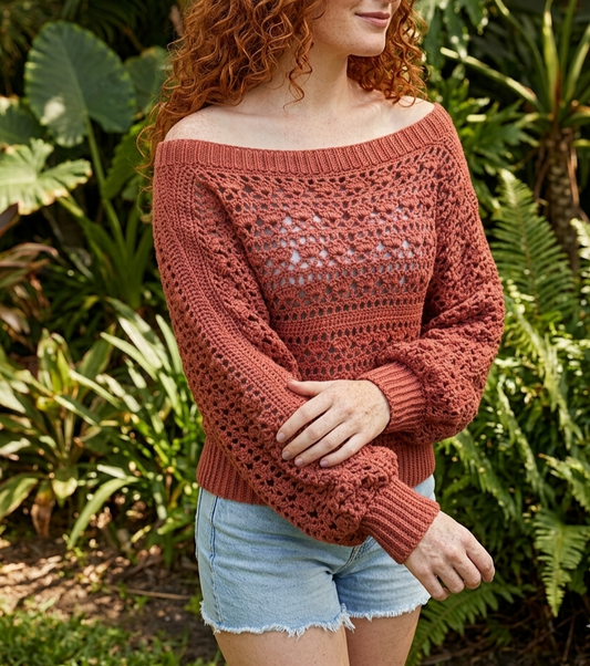 Artisan Craftsmanship: The Enchanted Rust Crochet Sweater Digital Guide