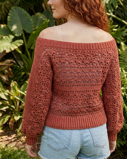 Artisan Craftsmanship: The Enchanted Rust Crochet Sweater Digital Guide